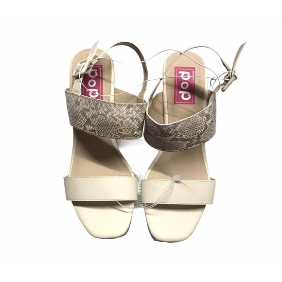 Pop Complete Wedge Sandals snake beige 9.5 vegan - Picture 5 of 8